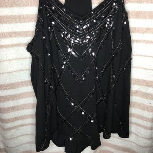 Express sequin embellished racerback tank